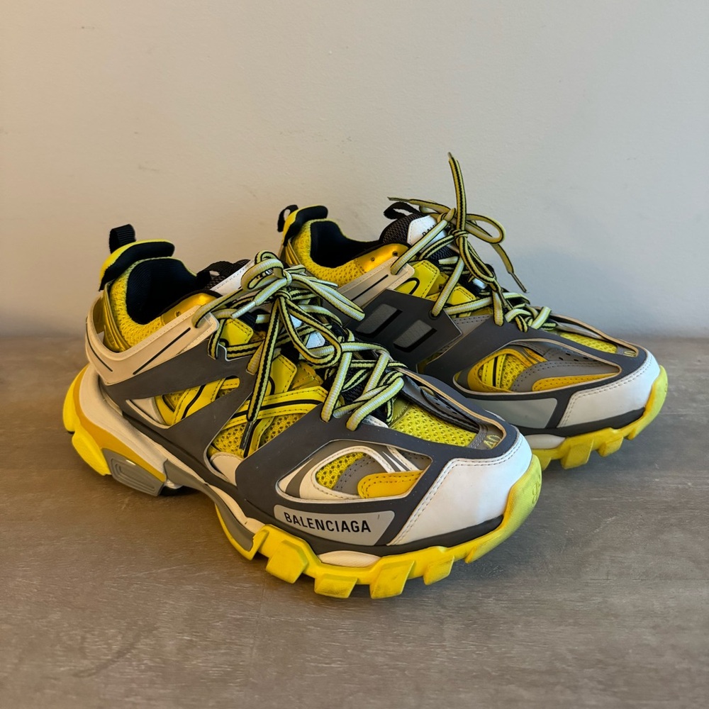 Balenciaga Yellow & Grey Track Sneakers sz 40